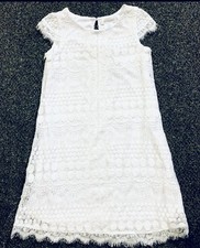 Lavender Girl Size 10 White Lace Dress