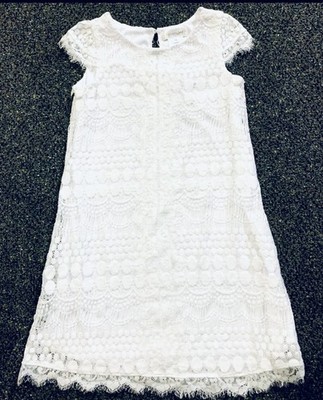 Lavender Girl Size 10 White Lace Dress 