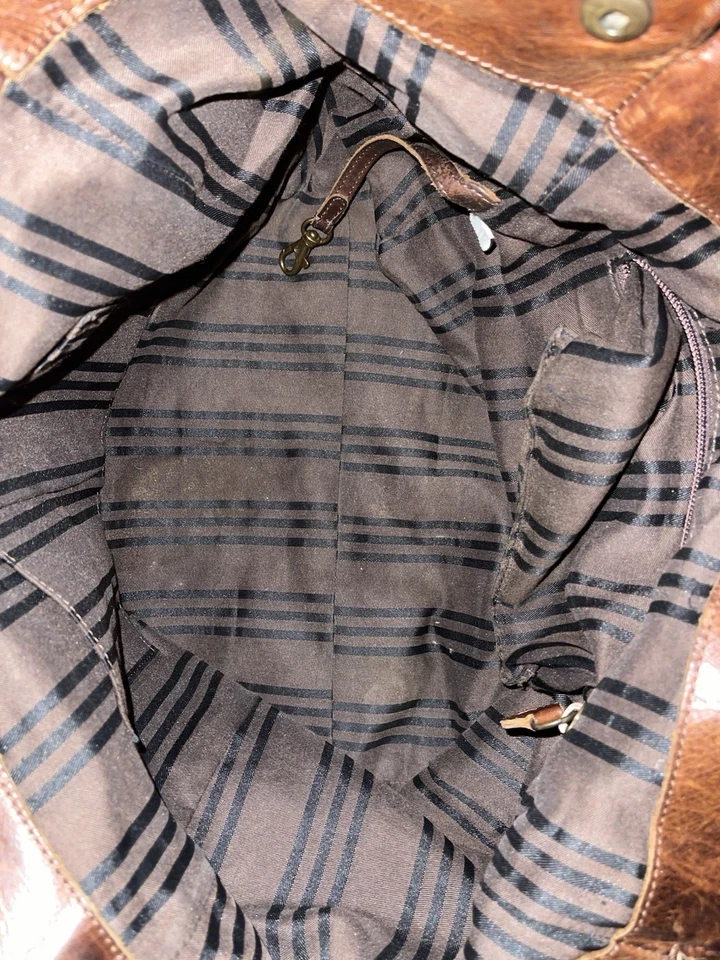 Bolso de hombro de cuero marrón Frye Melissa Shopper con asa superior Foto 3 de 4