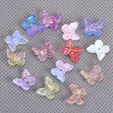 20pcs Butterfly Shape 11x9mm Lampwork Glass Loose Beads For Jewelry Making DIY