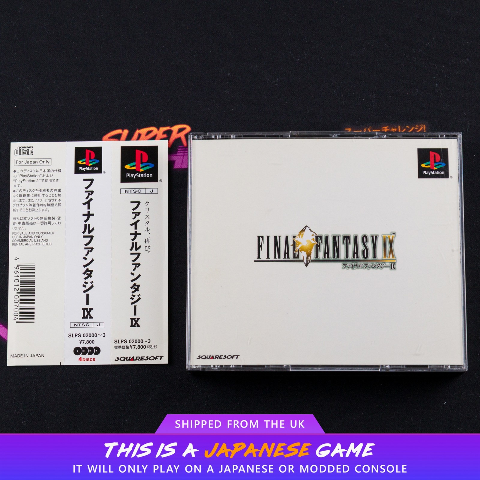 Final Fantasy IX PS1 Sony PlayStation 1 NTSC-J Japanese CIB with Spine Card