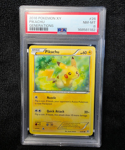 Pikachu graded PSA 8 for sale on eBay