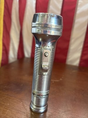 Vintage 6  Rayovac Sportsman Premium Grade  SS Metal Flashlight UNTESTED