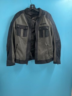 Men's HARLEY DAVIDSON ZEPHYR Mesh Jacket w/ Zip Out Liner in Grey & Black Sz XL