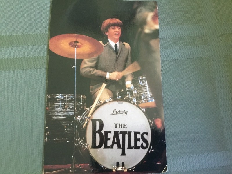Ringo Starr Drumming, The Beatles, Vintage 1981 Postcard