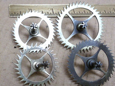 4 18-19th CENTURY 30 HOUR LONGCASE-LANTERN CLOCK ESCAPEWHEELS-ARBOURS  (B)