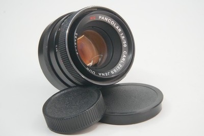 MC Pancolar auto 1.8/50mm BLACK German Carl Zeiss Jena lens with M42 screw mount