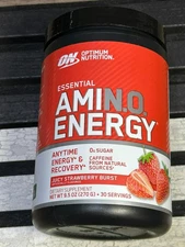 Optimum Nutrition Amino Energy 30 Servings Juicy Strawberry 9.5oz ON AMIN.O.