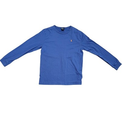 POLO RALPH LAUREN kidsロングシャツ Polo Ralph Lauren Kids Blue Long Sleeve T-Shirt Orange Logo XL 18