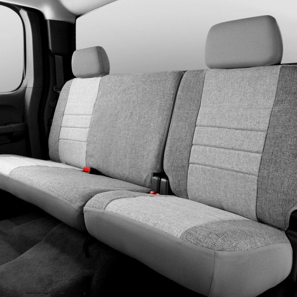 For Dodge Ram 3500 06-08 Fia Series 2nd Row Dark Gray & Light Gray Seat Covers Foto 3 de 4