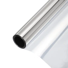 Reflective Window Film One Way Daytime Mirror Privacy Film,Silver 17"x16'