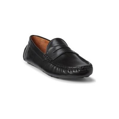 Polo Ralph Lauren Anders Leather Penny Driver Men's 10.5 Black Round Toe Slip On