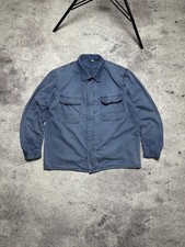 Vintage French Work Jacket Faded 1960s Blue Men's Size 56