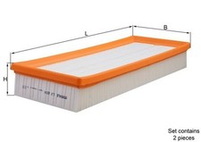 2x Luftfilter MAHLE LX 804/S/2x Filtereinsatz für MERCEDES KLASSE Model S211 CLK