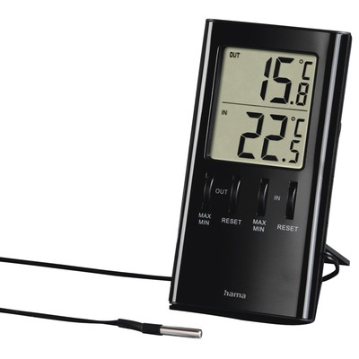 Hama LCD Thermometer TH-350 Wetterstation Manuell Temperatur für Innen und Außen