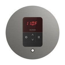 Mr Steam iTempo Round Steam Shower Control and Steamhead in Satin Steel