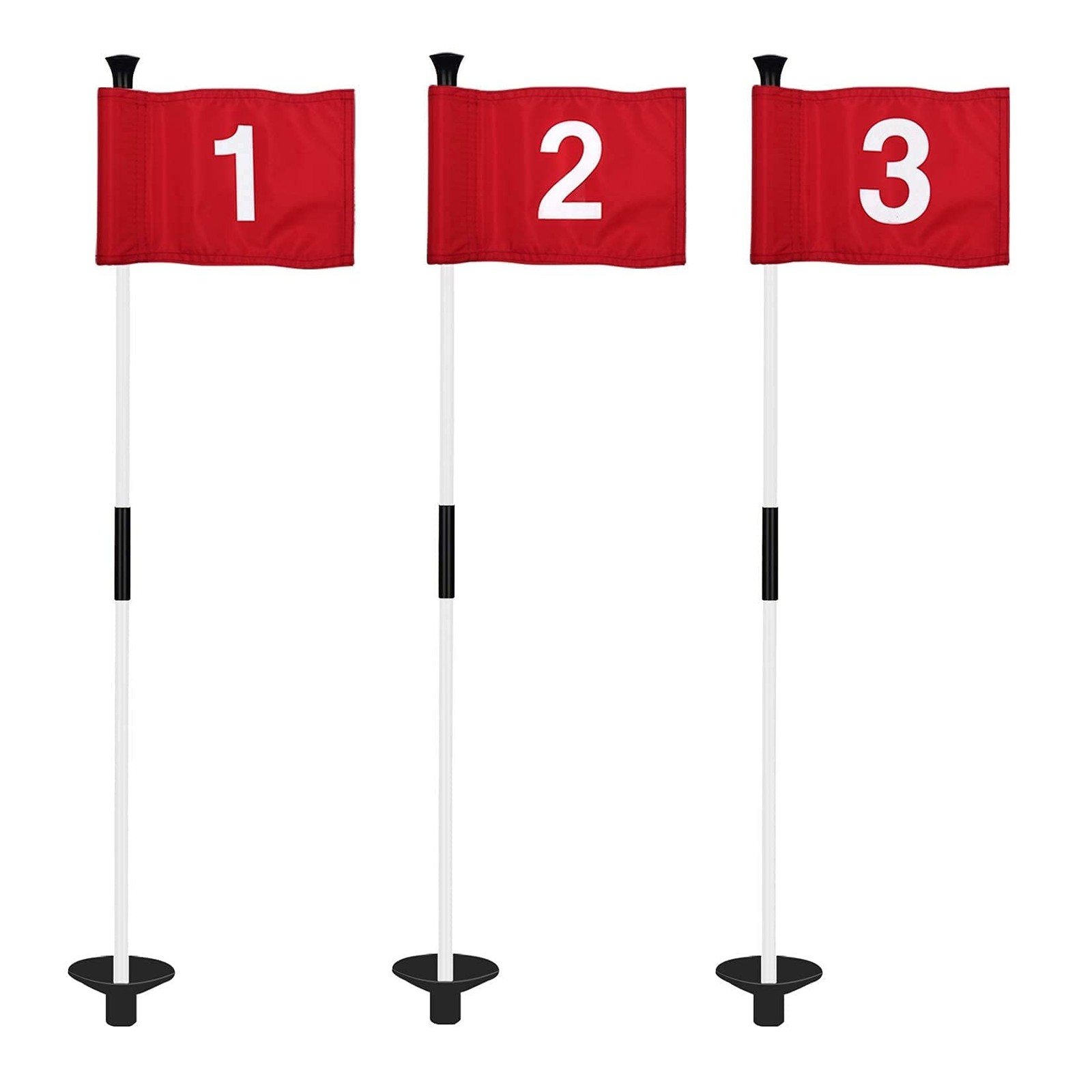 KINGTOP 3ft Mini Golf Flagsticks for Yard Putting Green Practice