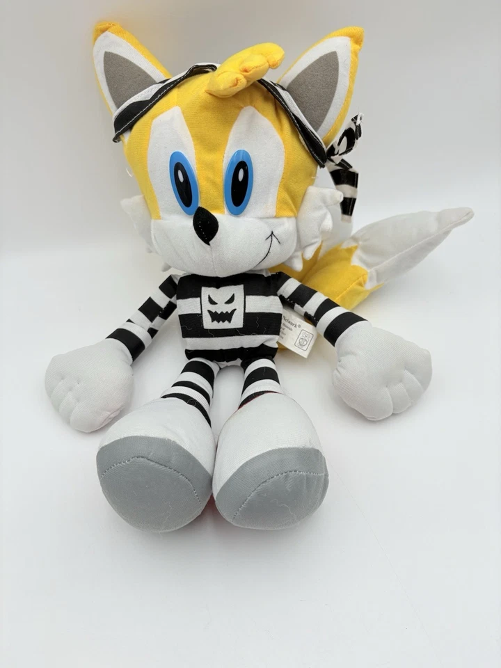 Sonic X Plush Toy Network Tails Jail Prisoner Black White Striped SEGA Viz Media - Image 3 of 4