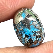 40.95 Cts Natural Turquoise 20x14mm Oval Cabochon Blue Loose Untreated Gemstone