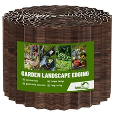Corrugated Metal Garden Edging 4" x 60', Sturdy Lawn Landscape Edging Border,...