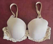 Wacoal 853322 Bra 36D Beige Instant Icon Contour T-Shirt Bra Lace Underwire
