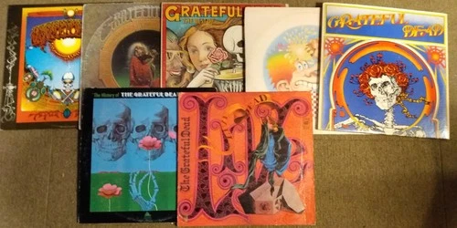 lp 7 Lot Grateful Dead,AOXO,Skeletons, Blues ALLAH,Europe, History, LiveDead