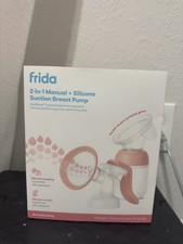 NEW Frida 2-in-1 Manual Silicone Breast Pump Set Portable BPA Free