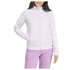 adidas Primegreen Essentials Warm Up Full Zip Jacket Womens Purple Casual Athlet