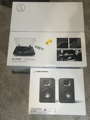 Audio-Technica AT-LP3XBT Turntable & AT-SP3X Speakers Black New Sealed Bluetooth