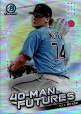 2021 Bowman Chrome Max Meyer #FMF-19 40-Man Futures Miami Marlins 3F