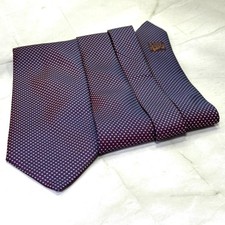 Hermes Bordeaux Silk Tie High-Quality Good Condition