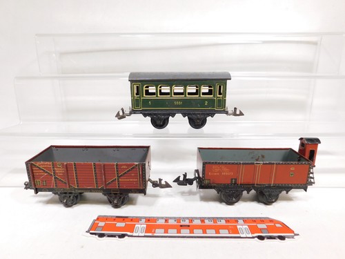 Bing GB GBN Spur 0 Konvolut Blech Wagen 2. WAHL 5551 105104 105123 #DU844-1