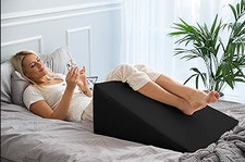 Bamboo Replacement Wedge Pillow Cover 24 x 24 x 10 Pillow Case - Black