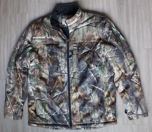 Vintage LL Bean Leaf Camo Jacket Zip Hunting Camouflage Streetwear 80s Large