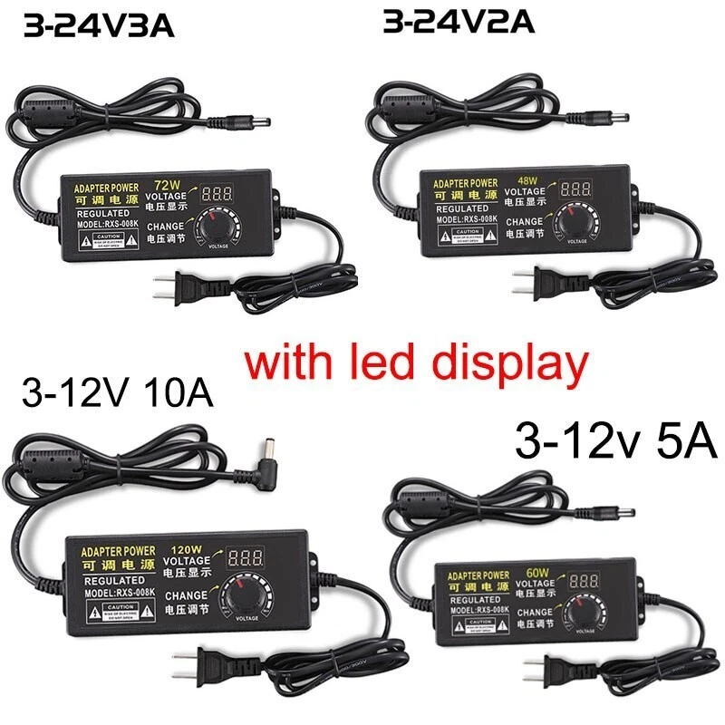 AC DC Adjustable Power Supply Adapter wall charger led display 18v 1A 2A 3A 5A - Image 3 of 4