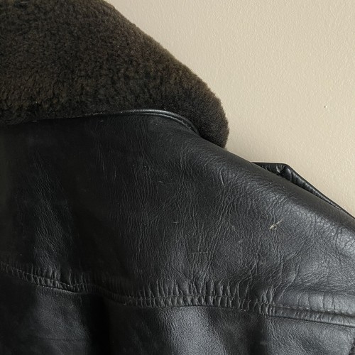 Vintage SEARS OAKBROOK LEATHER D POCKET JACKET 42 LAMB SHERLING HERCULES QUALITY - Picture 8 of 9