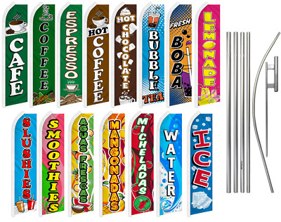 Drinks Swooper Feather Flutter Flag & Pole Kit Concessions