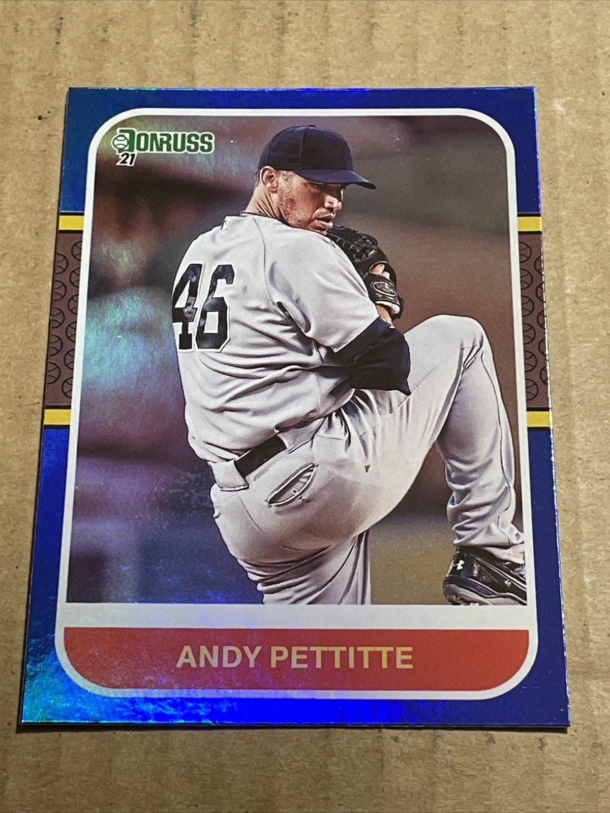 Andy Pettitte 2021 Donruss Retro 1987 Blue Holo Yankees