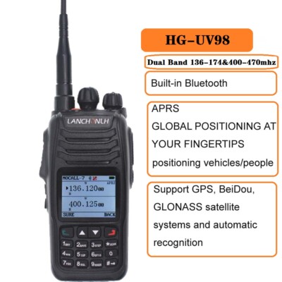 HG-UV98 APRS Funkgeräte Positioning Track GPS Dual-Band UHF VHF Walkie Talkies 