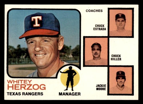 1973 Topps Baseball #549 Rangers Manager/Trainer NM/MT *d3