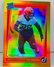 Jeremiah Owusu-Koramoah 2021 Donruss Gold Holo Press Proof Rated Rookie Card#326