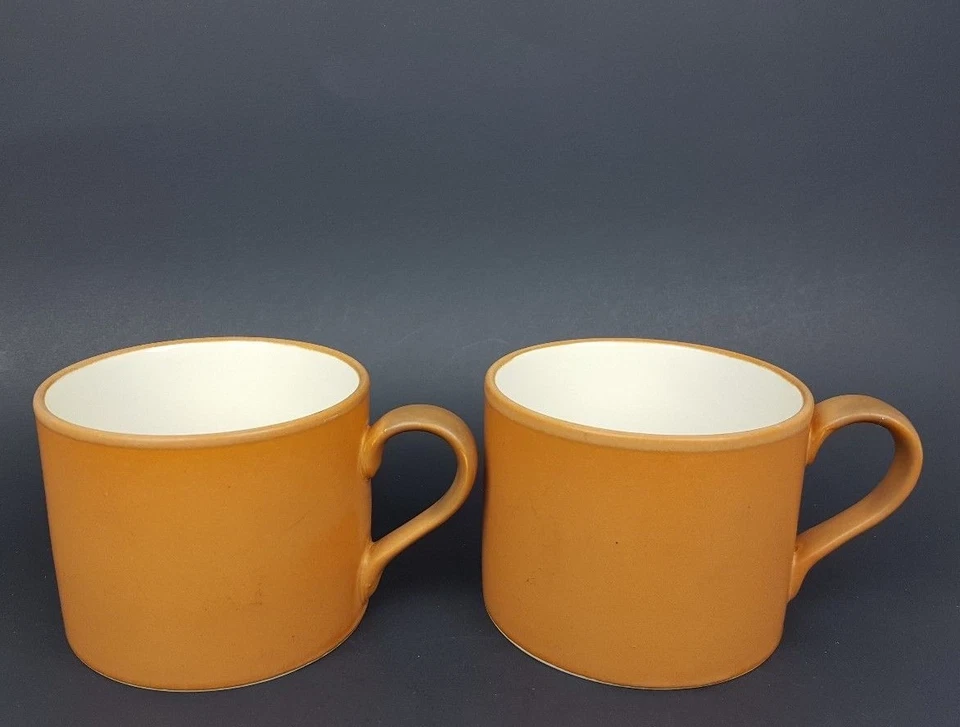 Set of 4 Williams Sonoma Ranch Flat Coffee Cup 2.75" Mugs Modern Farm Fall Japan - Image 4 of 4