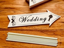 WEDDING Directional Yard Signs with Stakes Pack of 8 