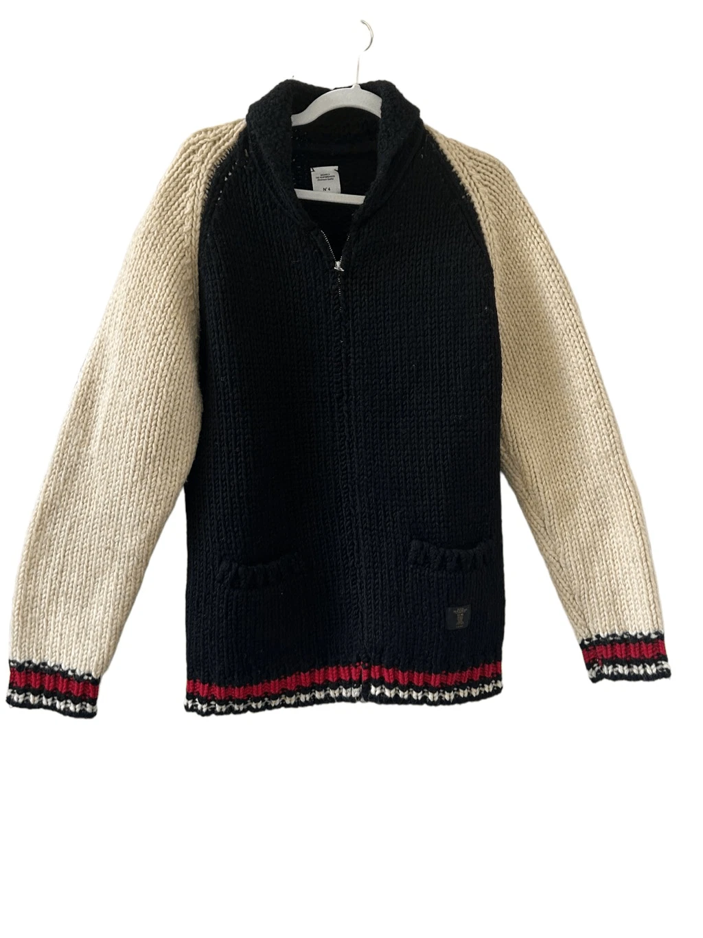 Bedwin & The Heartbreakers Front Pockets Knitted Wool Sweater Men's Size Medium