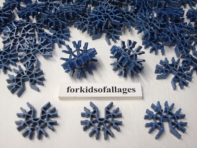 50 METALLIC BLUE CONNECTORS 7-Position 3D Bulk Standard KNEX Parts / Pieces