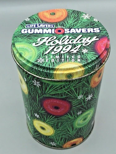 Vintage 1994 Gummi Life Savers Limited Edition Collectors Christmas Holiday Tin