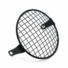 6.5in Motorcycle Headlight Light Retro Square Mesh Grill Guard Cover Protector
