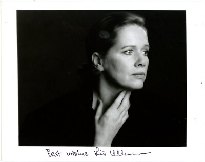 Liv Ullmann, autographed original photo, a star of Ingmar Bergman's