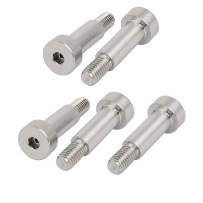 5pcs Hex Socket Shoulder Bolt 10mm Shoulder Dia 25mm Shoulder Length M8 Thread