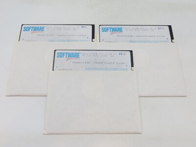 5.25'' Floppy Disks MARINE NAVIGATION Vtg PC Computer Software Source Discs -